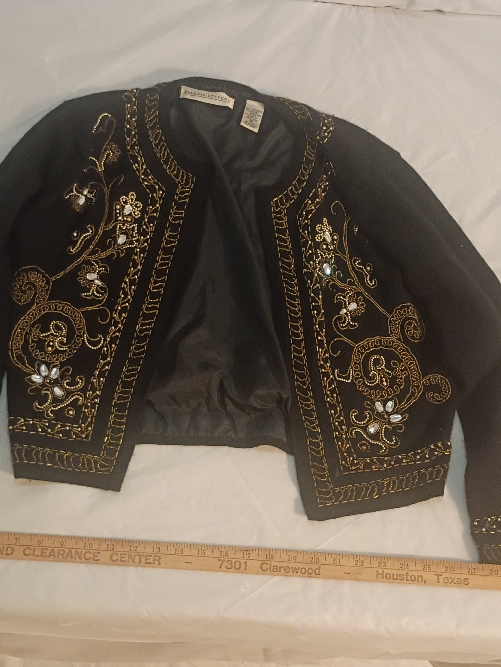 Vintage Valerie Stevens Wool And Rabbit Embroidered Blazer. Made In Honk Kong